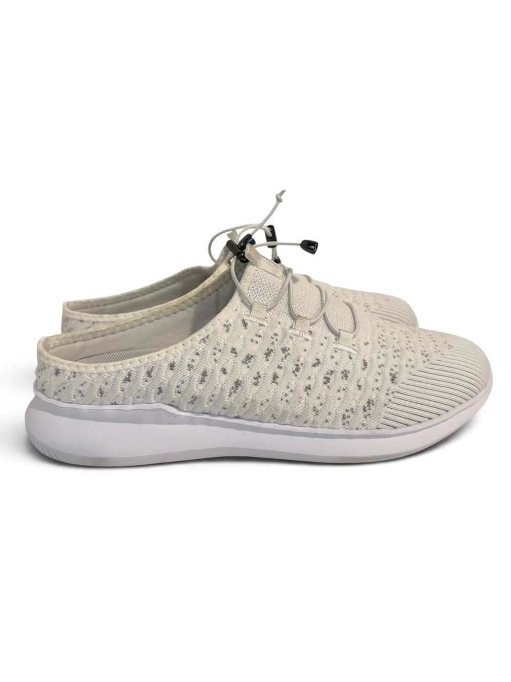 Propét TravelBound Slide Sneaker White Daisy NWT Comfort Knit Sz 11 AA